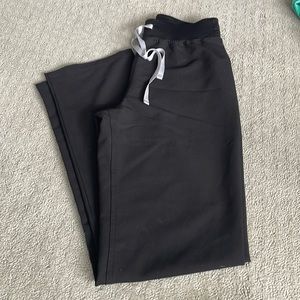 Black high waisted scrub pants small tall